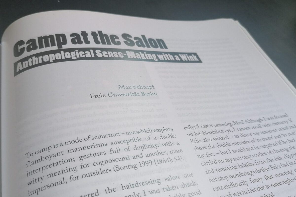 Newly Published: “Camp at the Salon: Anthropological Sense-Making with a Wink”
